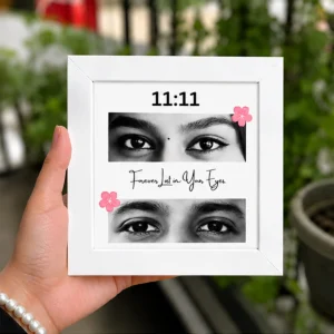 Personalized Eye Photo Frame | Custom Couple Gift with Your Eyes